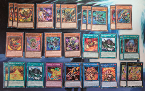 Yugioh card fire king - 28, deck